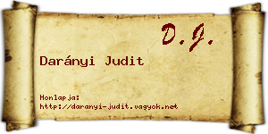 Darányi Judit névjegykártya