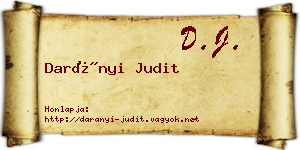 Darányi Judit névjegykártya